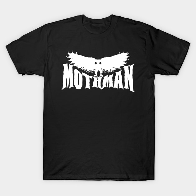 Mothman West Virginia Wing Humanoid Moth Retro Vintage White Albino T-Shirt by National Cryptid Society